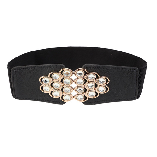 Manufacturer's special sale women's elastic waistband, fashionable elastic wide waist closure, new casual match skirt decorative wide belt