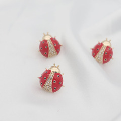 七星瓢蟲小胸針卡通 防走光扣昆蟲滴油胸花可愛滴油徽章衣服配飾