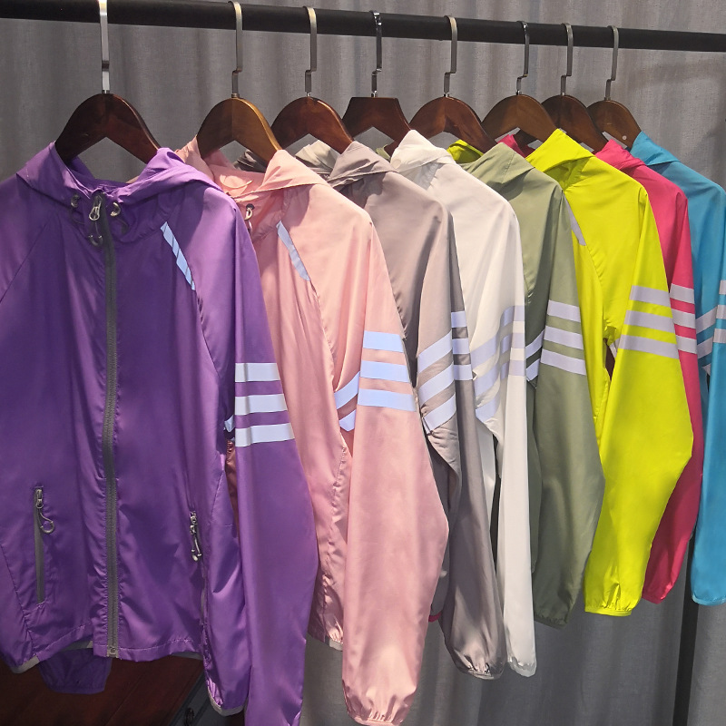 情侣反光条防晒衣女2021夏季新款防紫外线户外骑行防晒服皮肤衣|ms