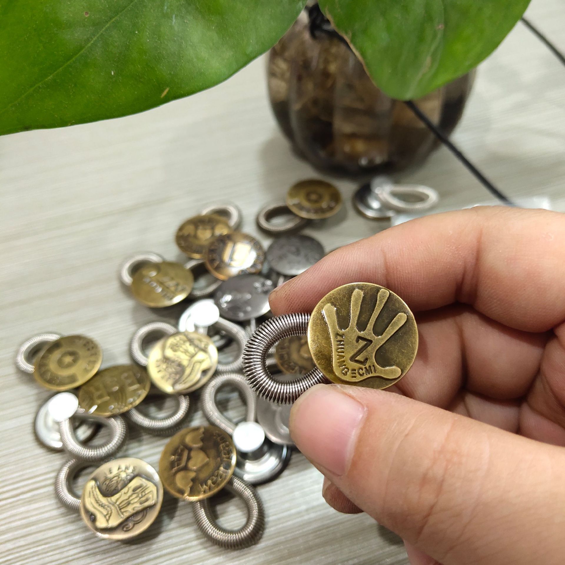 牛仔褲紐扣perfect fit button圓形松緊彈簧扣子替換金屬長扣現貨