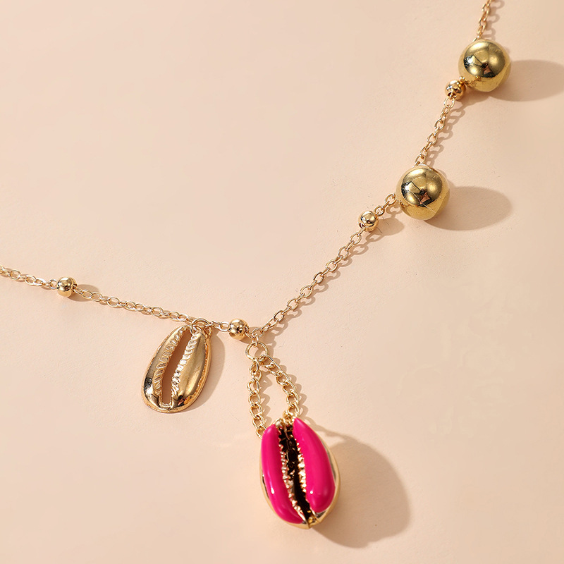 Mode Nouveau Collier Pendentif Simple Perle Ronde Coquille Colorée display picture 3