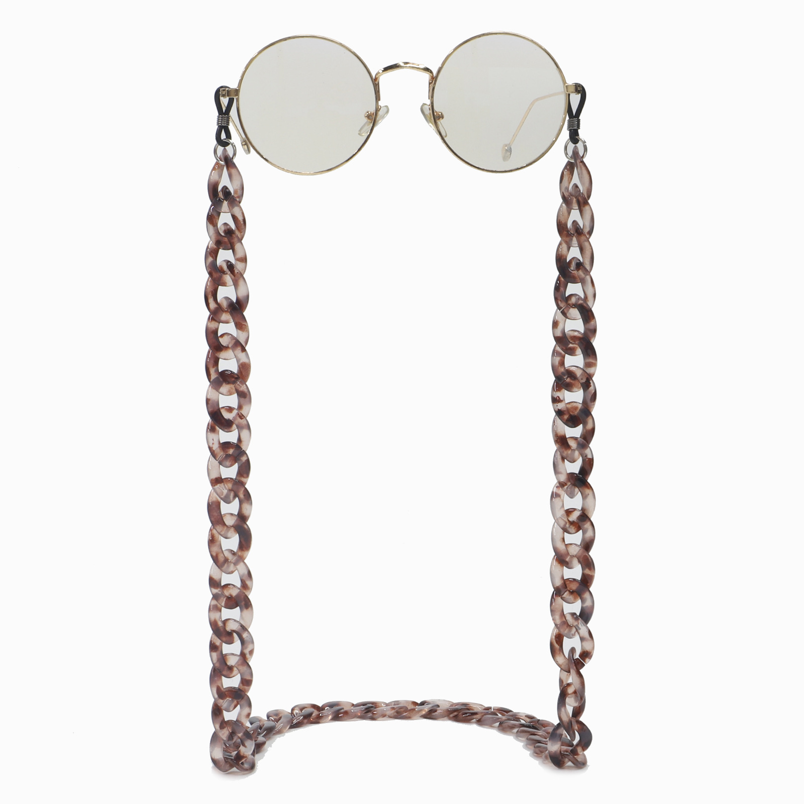 30g Weight Plastic Material Grey Color Resin Acrylic Plastic Leopard Print Glasses Chain Simple Retro Fashion Glasses Chain Anti-skid And Anti-lost Wholesale Nihaojewelry 2
