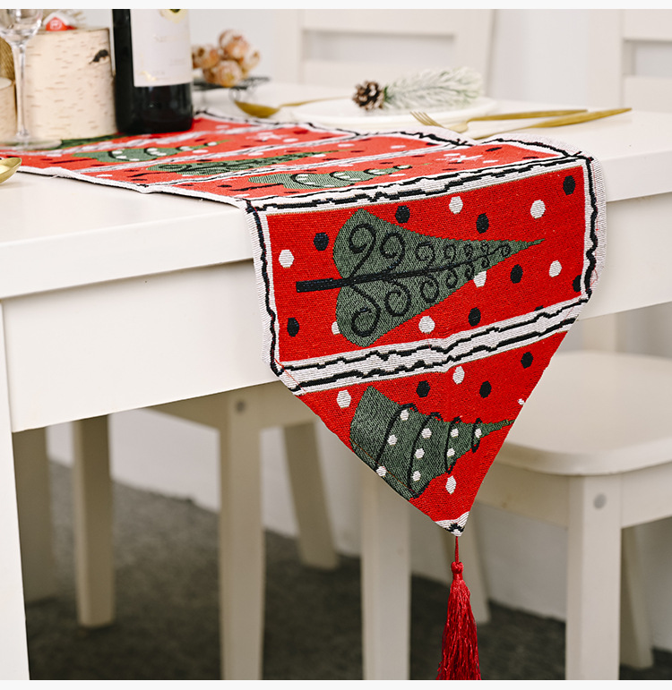 Christmas Decorations Knitted Cloth Table Banner Creative Christmas Decoration display picture 7