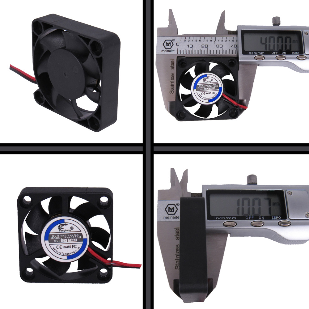 直流散热风扇4CM 40x40x10mmDC3V 5v 12v 24v 静音4010散热风扇