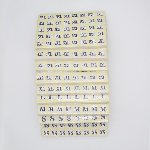 Size stickers, size label stickers, self-adhesive clothing size circle size stickers, large size size stickers