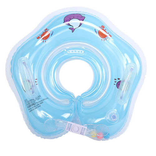 Manufacturer supplies infant swimming inflatable neck ring, thickened double air bag neck swimming ring for newborn baby