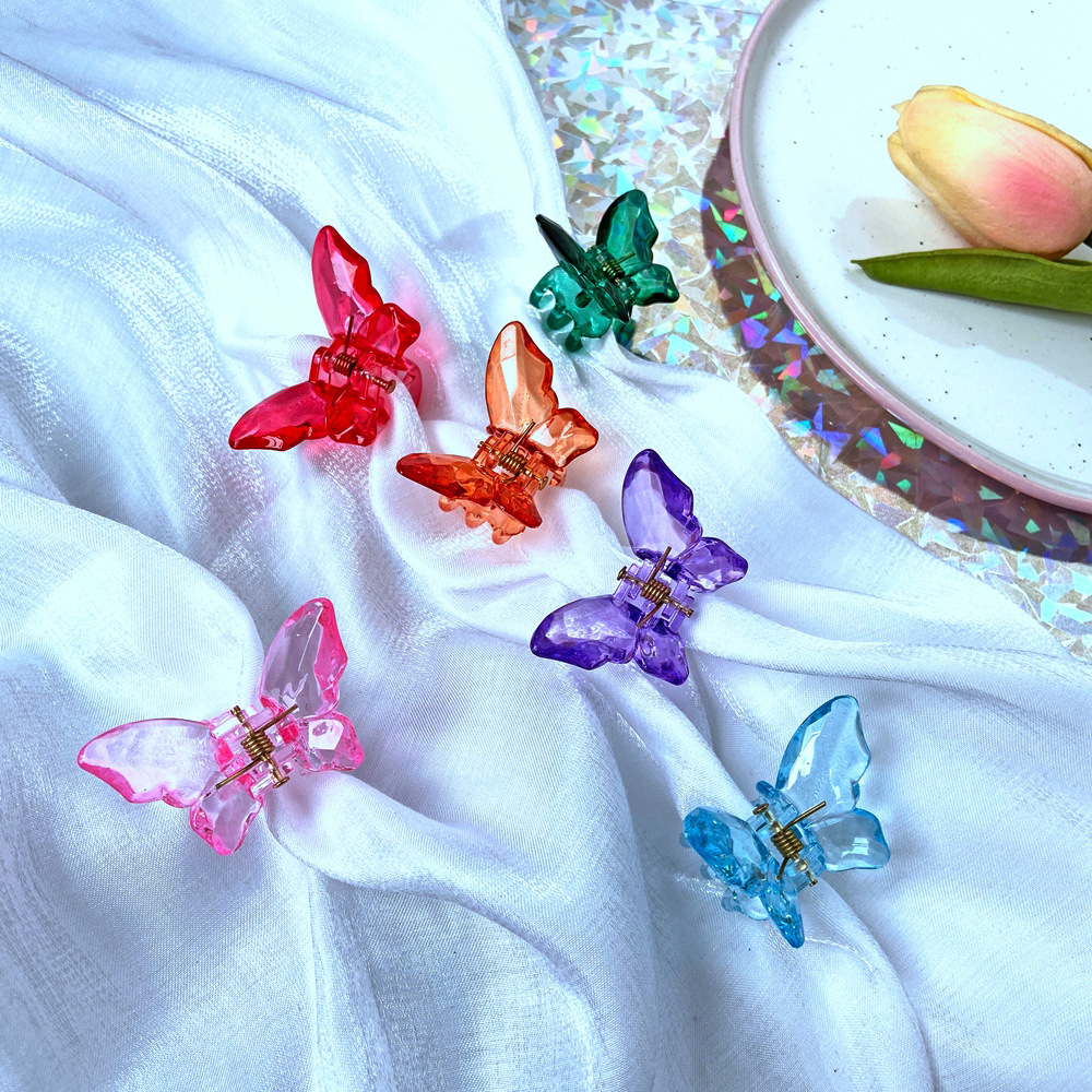 Pure Color Butterfly Girl Hair Trim  With Teeth Bangs Clip Wholesale display picture 2