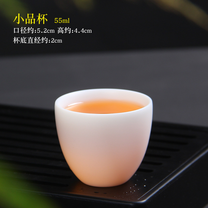 Winjiang dehua porcelana blanca Kung Fu taza de té oveja grasa Jade taza de té hecha a mano cerámica pequeña taza de té hogar taza individual