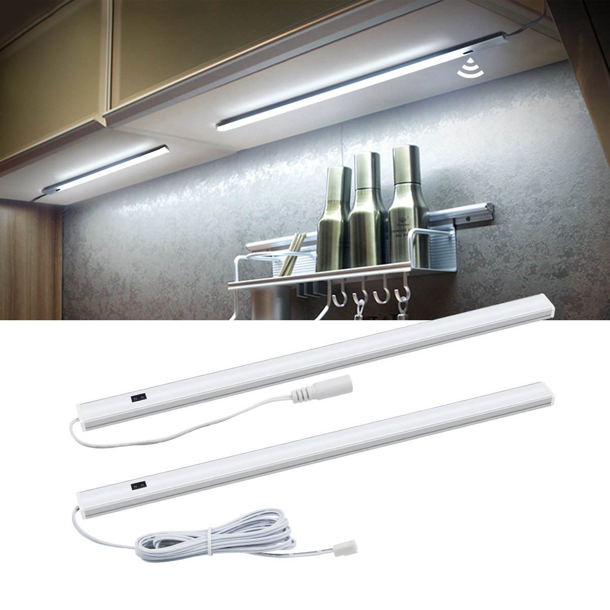 Hand Sweep Induction Cabinet Light 12v Human Body Induction LED Hard Light Strip Wardrobe Smart Hand Sweep Light Thin Night Book Light