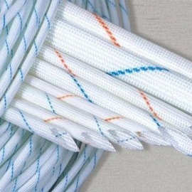 佛山南海玻纤管电子线束护套绝缘黄蜡套管 耐温红条纹套管