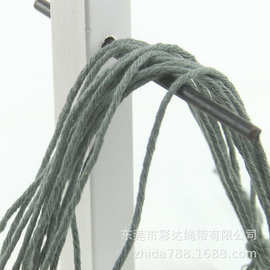 厂家  2MM粗灰绿色纯棉绳编织  服装吊牌辅料装饰绳子条 圆细绳子