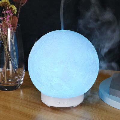仿真大容量月球灯加湿器静音创意月亮3D氛围夜灯雾化器木纹香薰