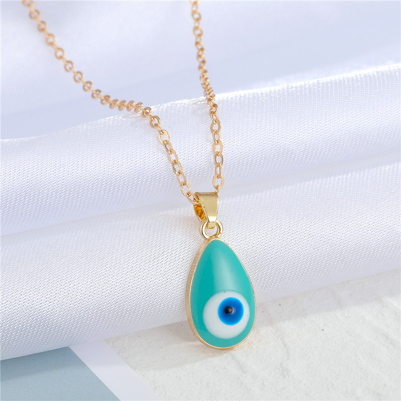 Bohemian retro trend dripping oil dripping devilu0027s eye  necklace