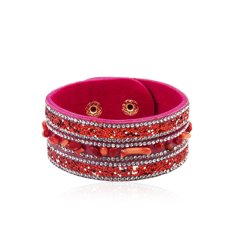 Fashion irregular colorful crystal gravel bracelet