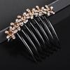 Korean rhinestone hair combed headgear temperament, seven -toothed, combed hair, hairpin hair card Korean card