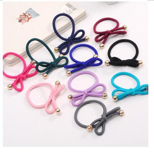 2610 bow jewelry wholesale hair tie small rubber band hair rope hair ring head rope flower headdress