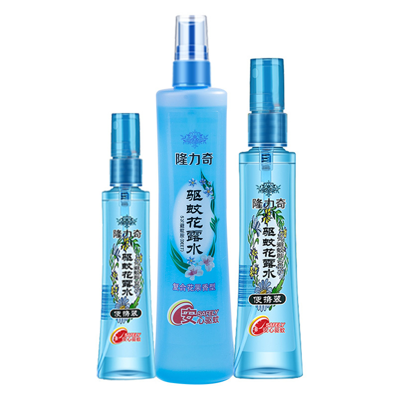 隆力奇驅蚊花露水噴霧型198ml大容量家庭實惠裝有效驅蚊水