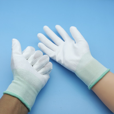 劳保涂掌手套 浸胶涂层尼龙薄款工作耐磨防护防静电劳动维修机修