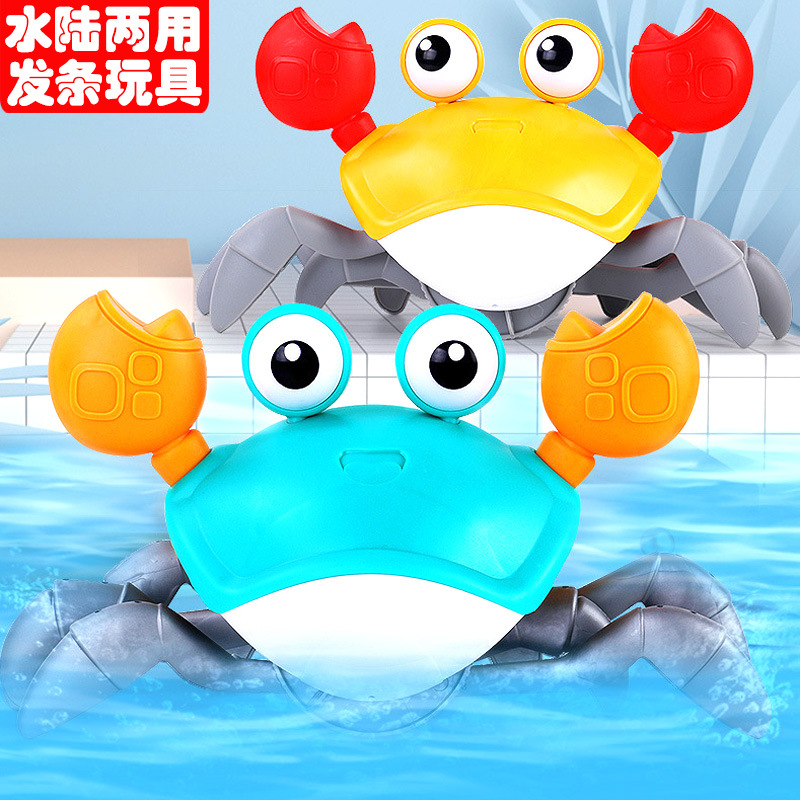 Same item Bathing Crab Water and land Crab Toys Lateral Sandy beach Play Clockwork Bathing Toys