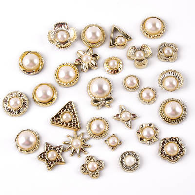 Factory direct new anti-pearl headdress shoes flower hat women's bag accessories Flat Willow nail buckle DIY decorative nail buckle