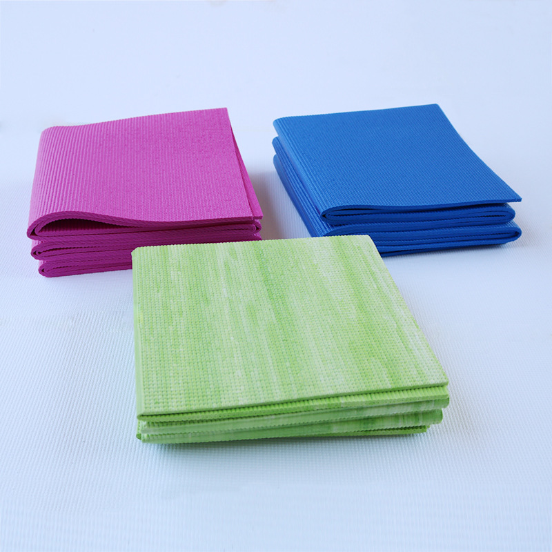 Handheld non-slip foldable yoga mat PVC