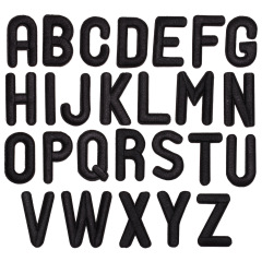 Modern simple computer embroidered cloth stickers with English letters and 26 words, a complete set of embroidered clothing, shoes and hats, wholesale