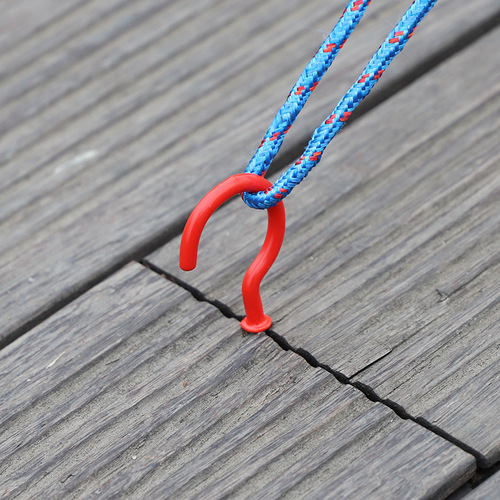 Outdoor camping deck nails camping canopy windproof ground nails tent board thread question mark ground nails hook nails