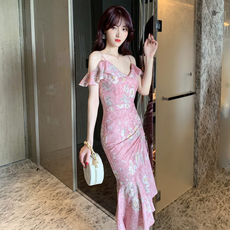 B7604 1050K ÁO HAI DÂY NỮ CHOTDNG SEXY GỢI CẢM SEXY MÙA HÈ PHỤC CỔ CỔ ĐIỂN HỌA TIẾT HOA HAI DÂY HỞ VAI THỜI TRANG NỮ G03 SẢN PHẨM MỚI