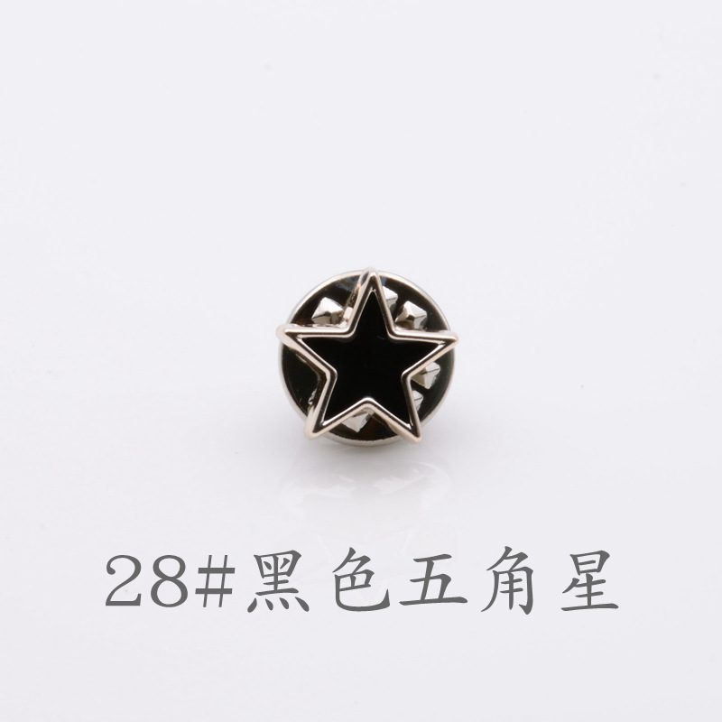 28#Black Pentagon Star