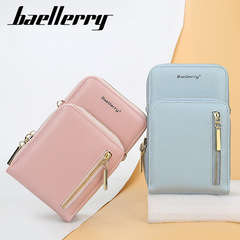 Ladies' Wallet Korean Version Vertical Large Capacity Double Layer Phone Bag Fashion Zipper Crossbody Bag Wholesale