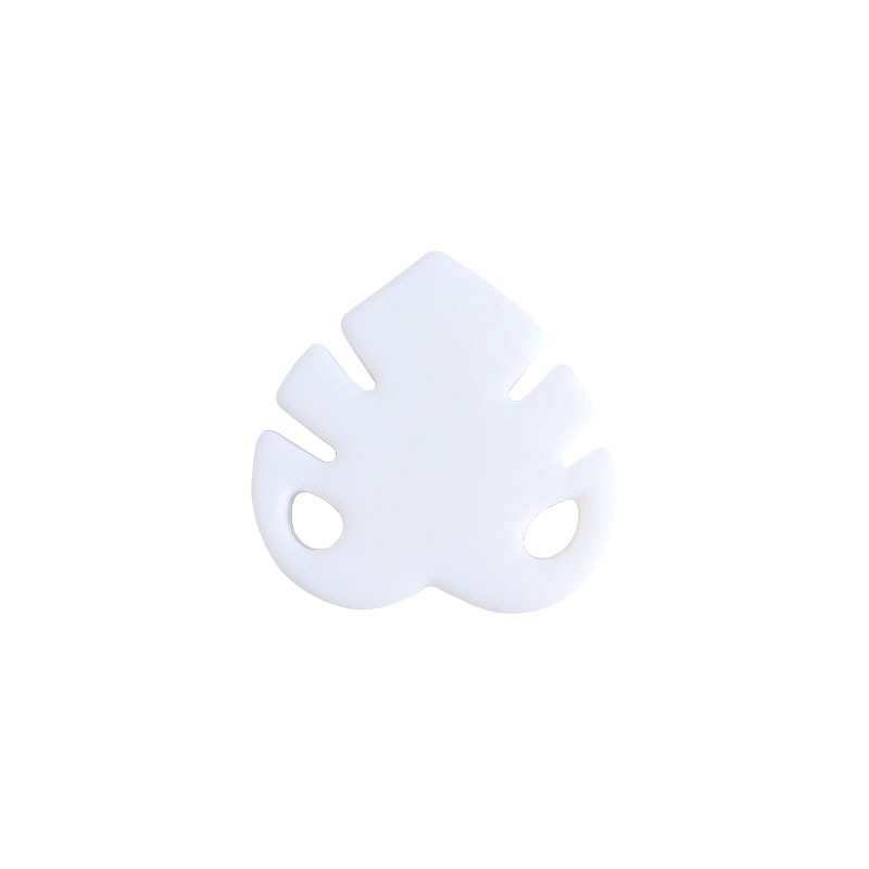 Creativo DIY bebé suministros hojas cuentas de silicona molar juguetes teether pulsera chupete cadena collar Accesorios