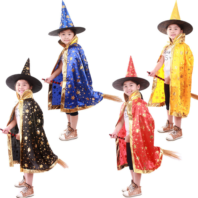 ハロウィーン衣装六一子供の日に衣装魔法使いのマント魔女五星ハロウィーンマント|undefined