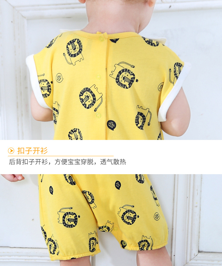 Summer New Cotton Comfortable Lion Animal Shape Printing Short-sleeved Robe Wholesale display picture 9