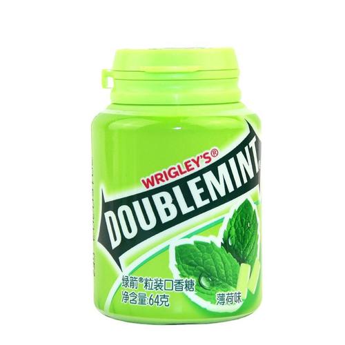 Wrigley Green Arrow chewing gum bottle 64g*6 bottles, about 40 pieces, mint green tea flavor