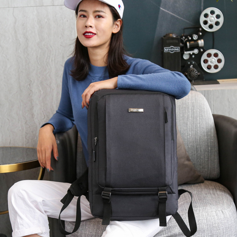 跨境商务休闲旅行包带usb智能充电防水牛津布大容量双肩背包男女|ms