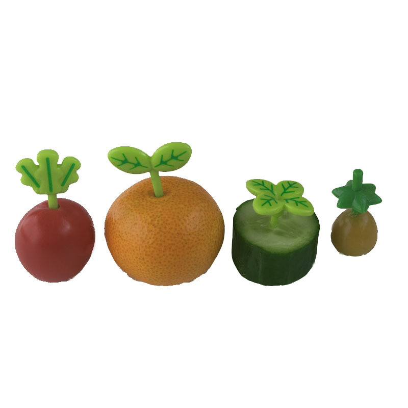 ¡En stock! Trébol de cuatro hojas Tenedor de fruta de plástico para niños palo de fruta 8 piezas en ventas directas de fábrica gran cantidad y excelente precio
