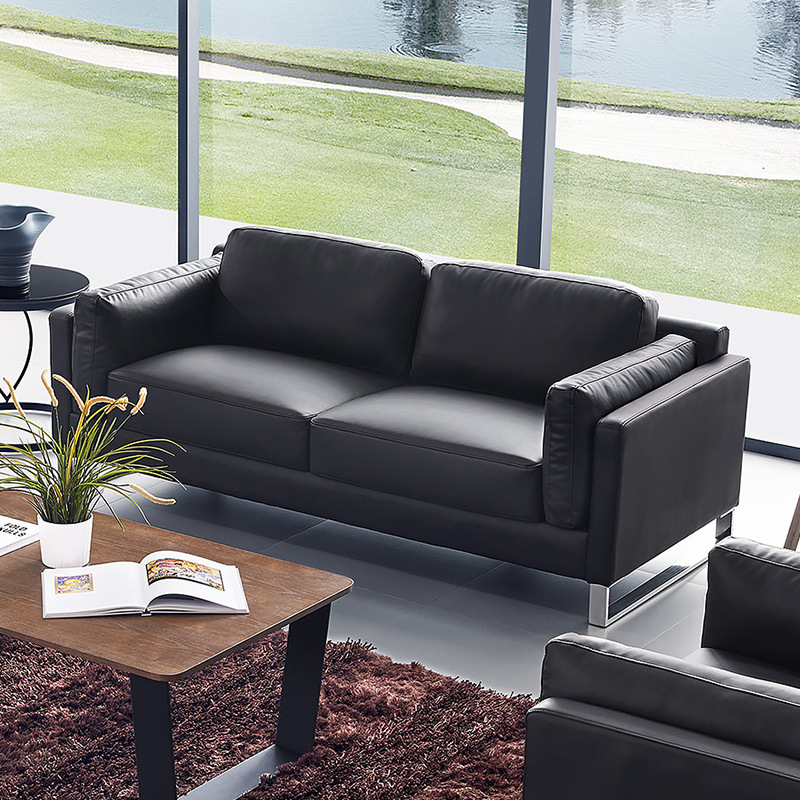 business affairs to work in an office sofa Simplicity modern Boss Office The reception Negotiate Front Three The first layer genuine leather sofa