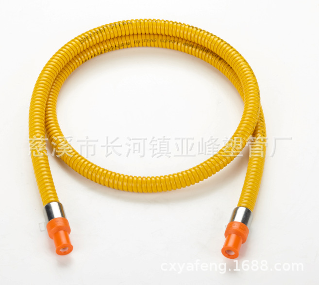 雪峰CJ490标准8年铠装煤气软管，天然气管,金属煤气管 双胶头