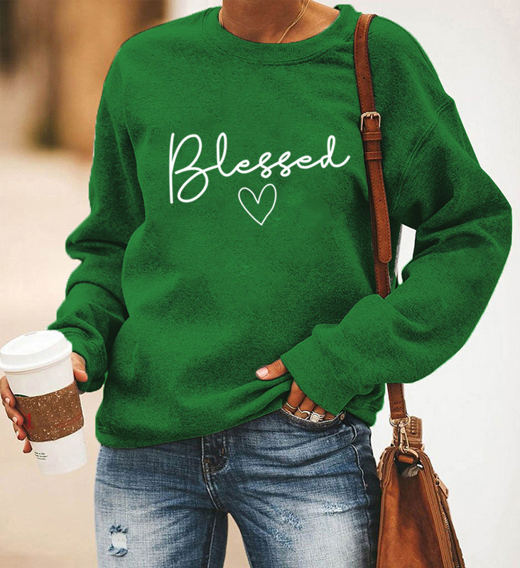 Women's Hoodies Long Sleeve Printing Casual Letter Heart Shape display picture 6