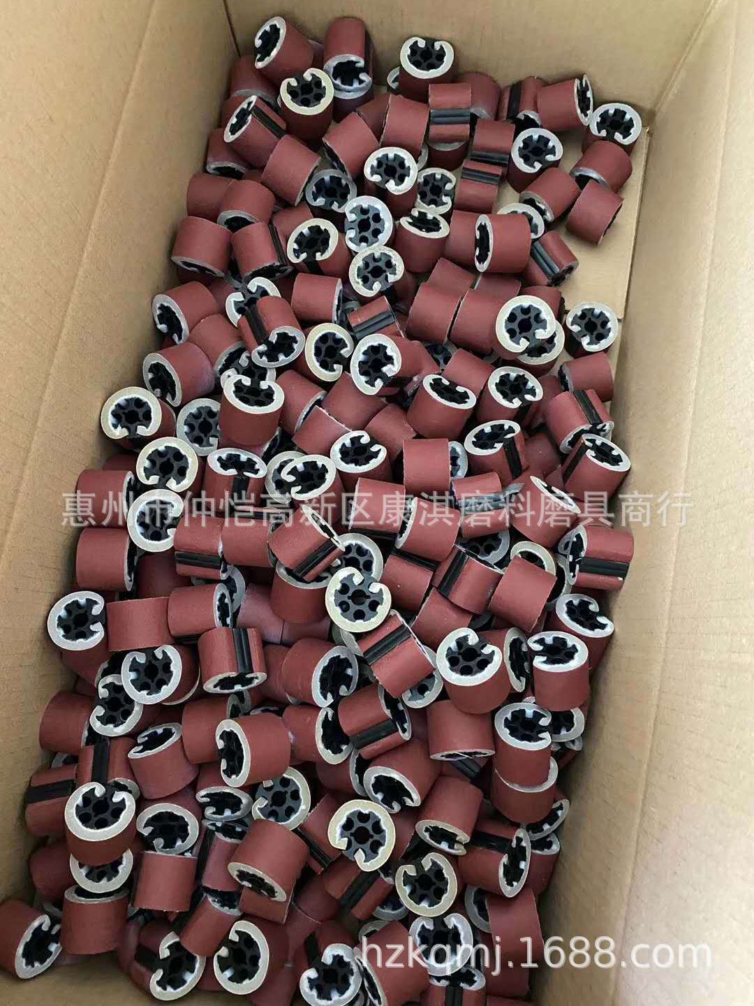 海绵胶心打磨头凹槽沙磨头圆柱异型海绵砂纸手机平板打磨头砂纸圈