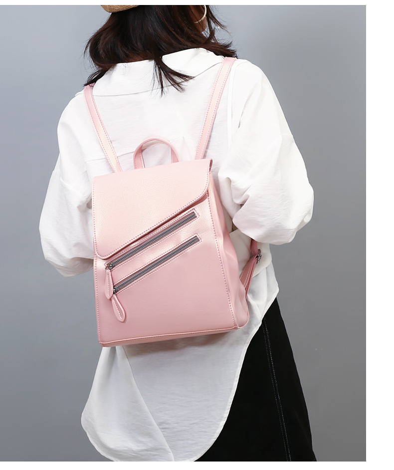 Außenhandel Damen Taschen Rucksack Modetrend Große Kapazität Schulter Rucksack Schult Asche Weibliche Backpack display picture 7