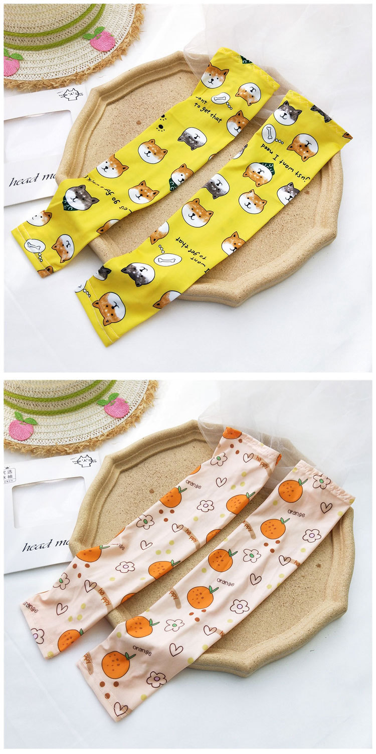 Children's Cartoon Ice Sleeves Summer Ice Silk Sunscreen Sleeves Cute Baby Kids Cute Gloves Sleeves Wholesale Nihaojewelry display picture 13