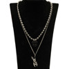 Brand multilayer fashionable necklace hip-hop style, movable rabbit, trend pendant, sweater