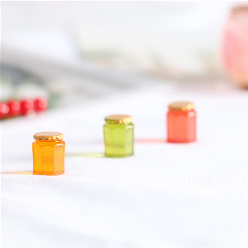 Dollhouse Dollhouse Miniature shokugan Model shot prop Scenery Honey pot Honey Jar Jam