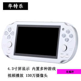 批发4.3屏双摇杆游戏机  视频播放 支持音乐内置内存游戏 摄像头