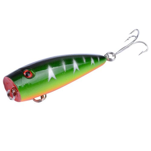 Luya bait wave lying floating water imitation fish bait 6.8cm/9g water hit set plastic hard bait fake bait black fish fake bait