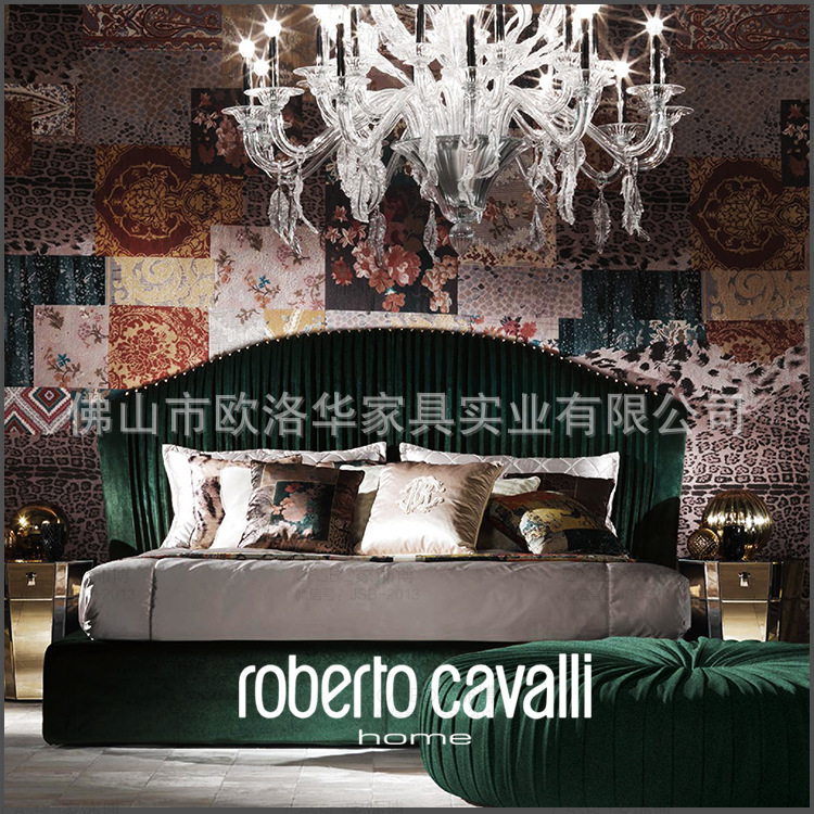 Factory Direct Sale Italian Light Luxury Bed with Genuine Satin leather, Microfiber Leather, Napa Leather, and Fleece Fabric - 1.8-meter Villa King Size Bed