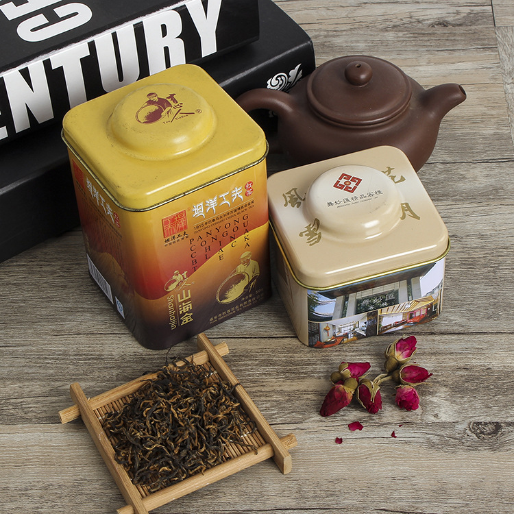 苍南厂家批发 密封茶叶罐通用高档马口铁盒 红茶金属方罐 可定制