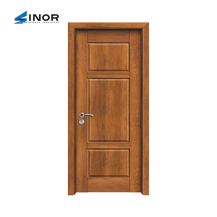 Juego de dormitorio moderno simple puerta de madera de cristal de carbono ecológico sin pintura de cristal de carbono habitación interior puerta de madera compuesta image 4