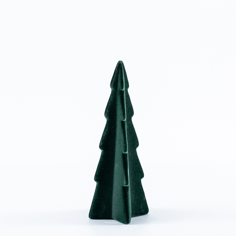 新商品の植毛陶磁器のクリスマスツリーのデスクトップの置物は北欧のins風の家のカウンターの事務室の置物を飾ります。|undefined